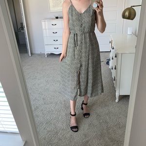 Comfy button front midi dress